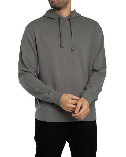 HUGO Gray Dapo Pullover Hoodie for men