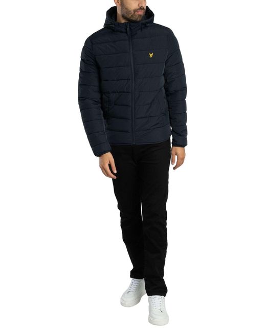 Lyle & Scott Blue Lightweight Puffer Jacket for men