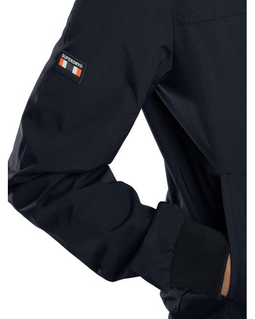 Superdry Blue Nylon Harrington Jacket for men