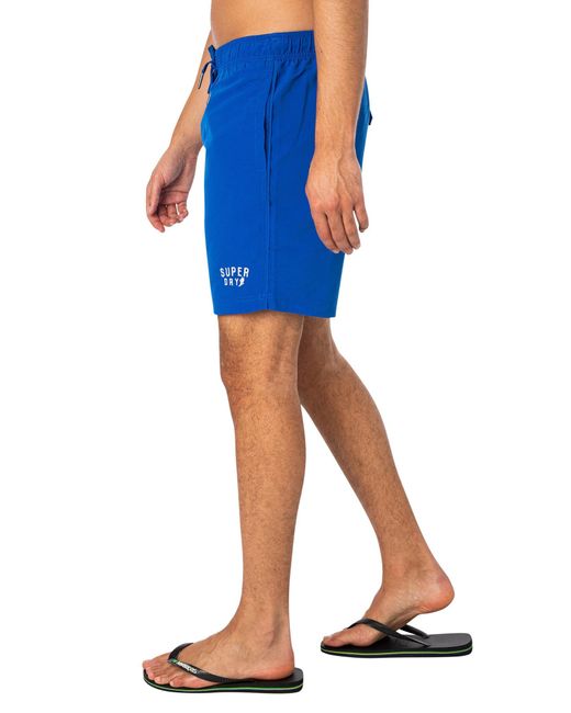 Superdry Blue Vintage Polo 17 Swim Shorts for men