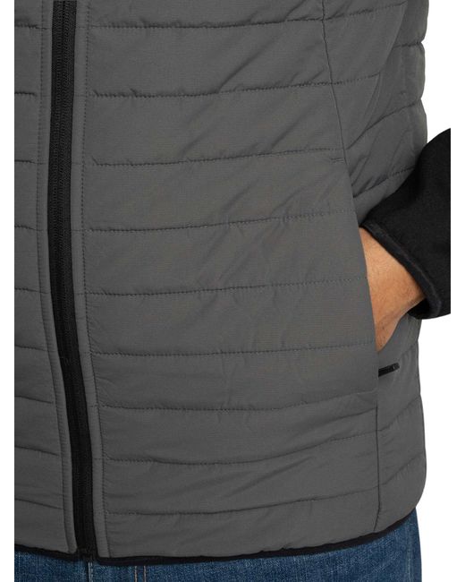 Lyle & Scott Black Sports Fleece Hybrid Jacket for men