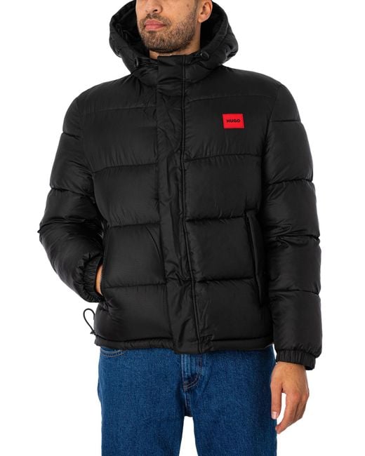 HUGO Black Balin2341 Puffer Jacket for men