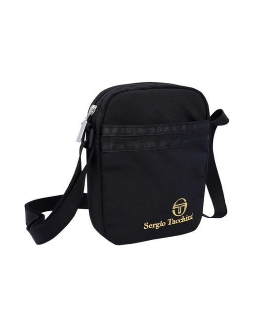 Sergio Tacchini Black Sarchi Cross Body Bag for men