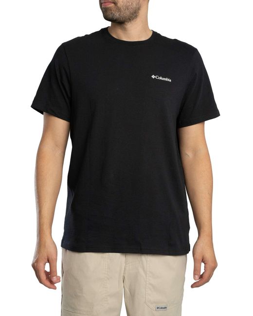 Columbia Black Outdoor Back Graphic T-shirt for men