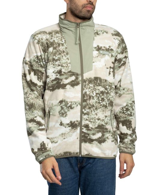 Columbia Gray Sequoia Grove Printed Zip Jacket for men