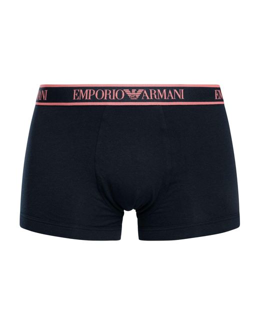 Emporio Armani Blue 3 Pack Trunks for men