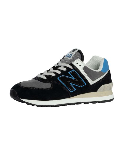 New Balance Blue 574 Suede Trainers for men