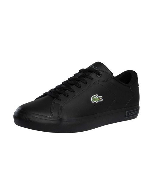 Lacoste Black Powercourt 125 2 Sma Leather Trainers for men