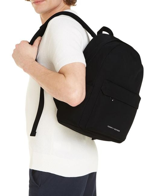 Tommy Hilfiger Black Skyline Backpack for men