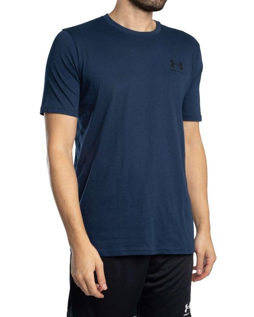 Under Armour Blue Sportstyle Left Chest T-shirt for men
