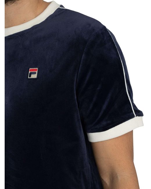 Fila Blue Basilio Velour T-shirt for men