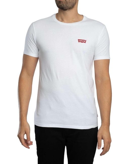 Levi's Black 2 Pack Slim Crew T-shirt for men