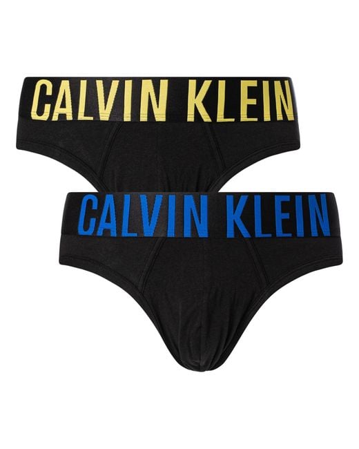 Calvin Klein Black 2 Pack Intense Power Hip Briefs for men