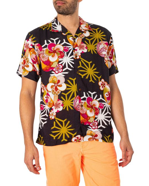Superdry Red Hawaiian Resort Short Sleeved Shirt for men