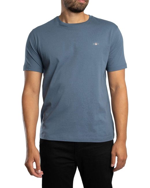 Gant Blue Printed Archive Shield T-shirt for men