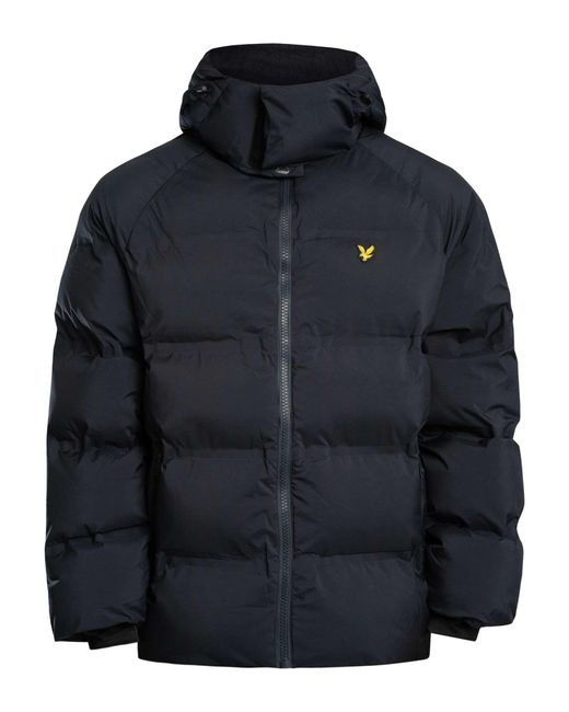 Lyle & Scott Blue Welded Puffer Jacket for men
