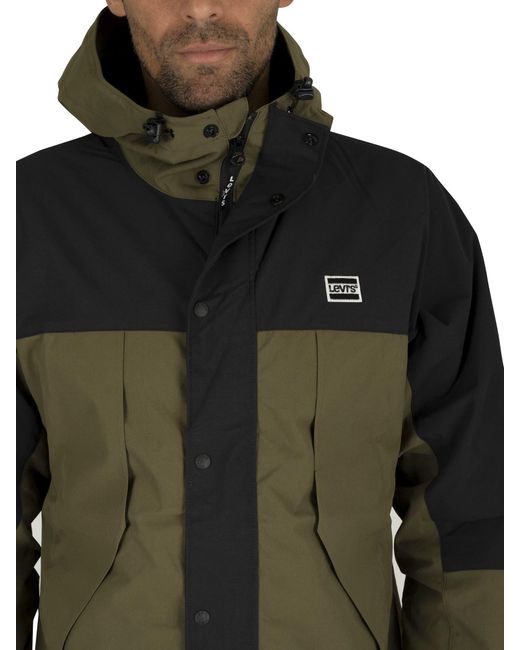 levi's mens lightweight fishtail parka olive night