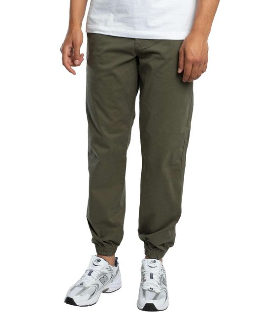 Jack & Jones Green Relaxed Kane Troy Cuffed Joggers for men