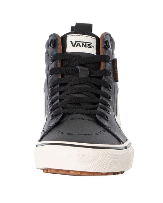 Vans leather shop high tops mens