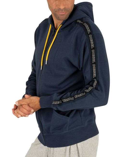 DIESEL Cotton Brandon Zip Hoodie in Navy (Blue) for Men - Save 45% - Lyst