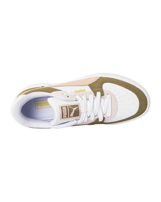 PUMA White Ca Pro Mix Leather Trainers for men