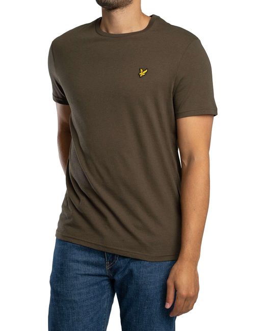 Lyle & Scott Green Plain T-shirt for men