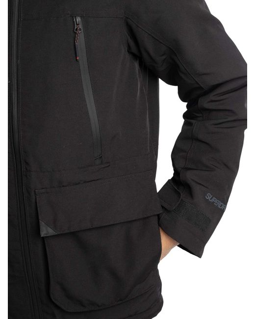 Superdry Black Ultimate Emb Windbreaker Jacket for men