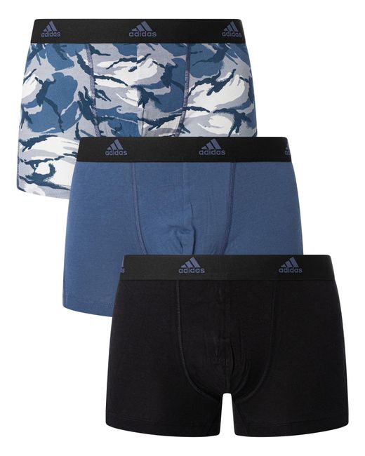 Adidas Blue 3 Pack Active Flex Trunks for men