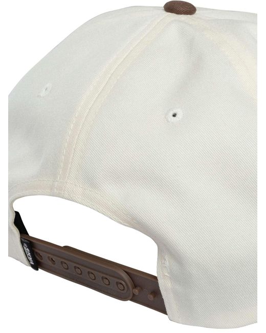 Vans White Drop V Logo Cap for men