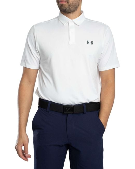 Under Armour White Matchplay Polo Shirt for men