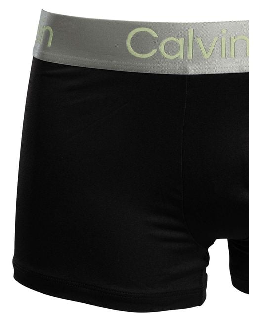 Calvin Klein Black 3 Pack Brushed Microfiber Trunks for men