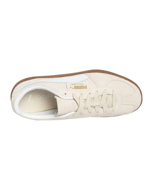 PUMA White Palermo Leather Trainers for men