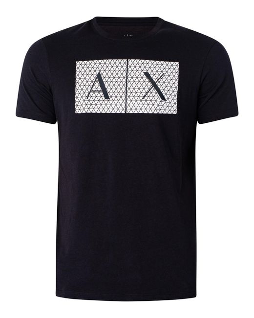 ARMANI EXCHANGE Black Slim Graphic T-shirt for men