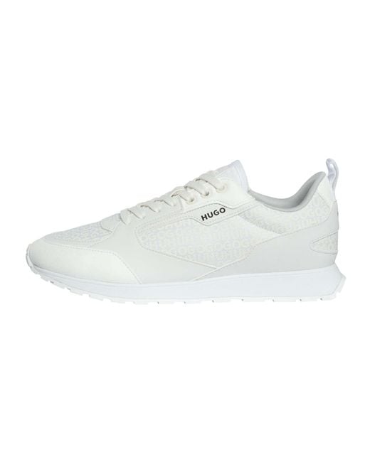 HUGO White Icelin Runner Trainers for men