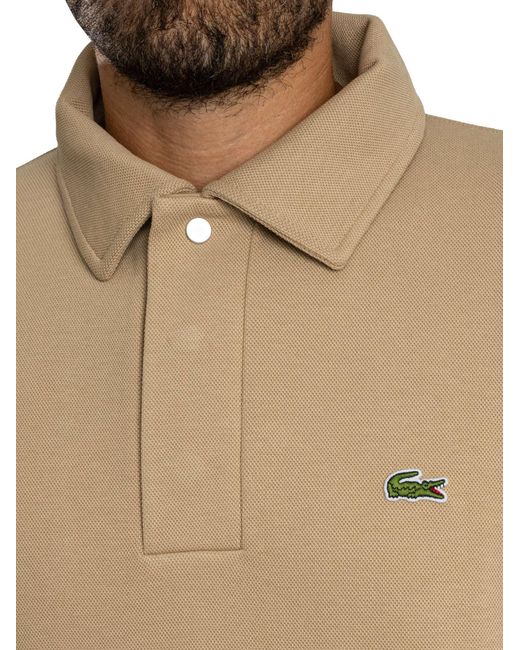 Lacoste Natural Logo Longsleeved Polo Shirt for men
