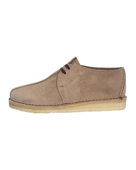 Clarks Natural Desert Trek Suede Shoes for men