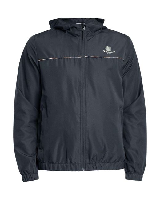 Aquascutum Blue Ripstop Piping Jacket for men