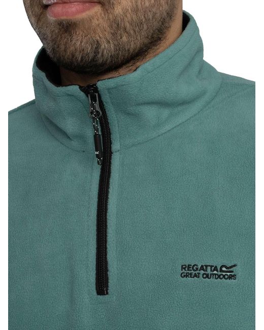 Regatta Green Thompson Fleece Zip Sweatshirt for men