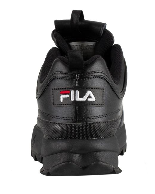 fila disruptor ii trainers black mono