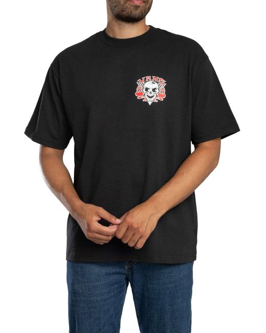 Vans Black Loose Blaze Head Back Graphic T-shirt for men