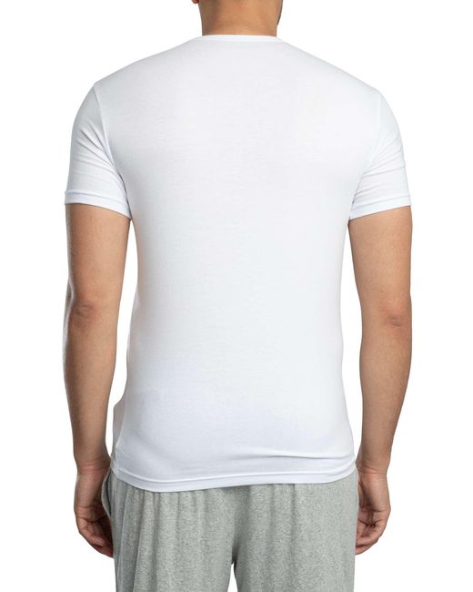 Emporio Armani White 2 Pack Lounge Crew Neck T-shirt for men