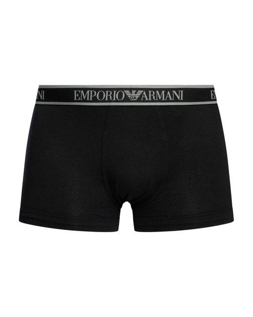 Emporio Armani Gray 3 Pack Trunks for men