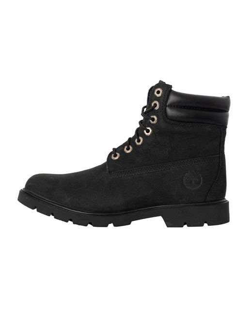 Timberland Black 6 Inch Basic Leather Boots for men