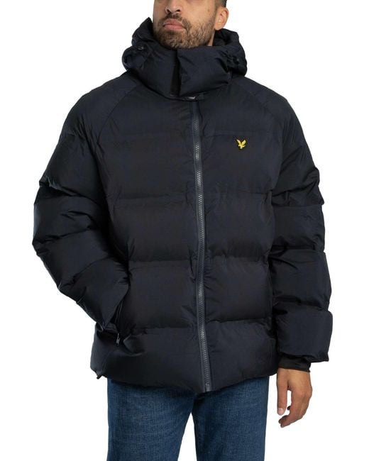Lyle & Scott Blue Welded Puffer Jacket for men