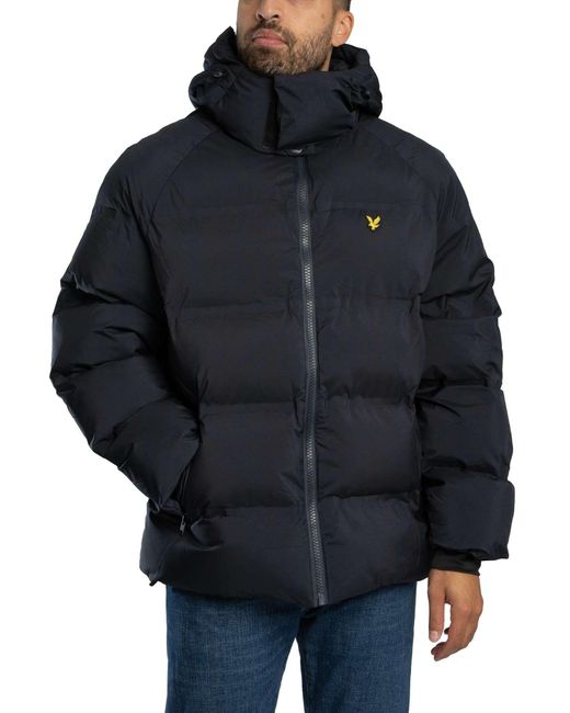Lyle & Scott Blue Welded Puffer Jacket for men