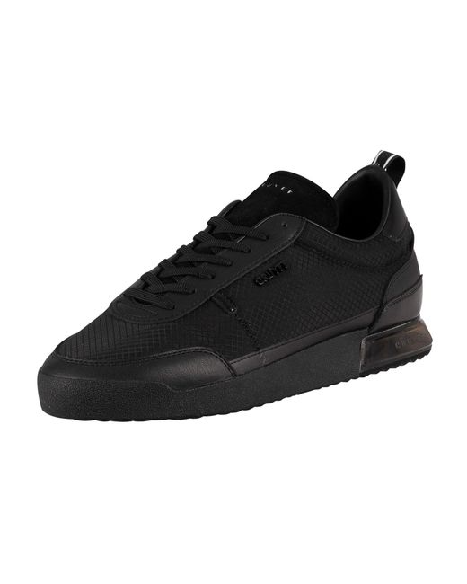 Cruyff Black Contra Leather Trainers for men