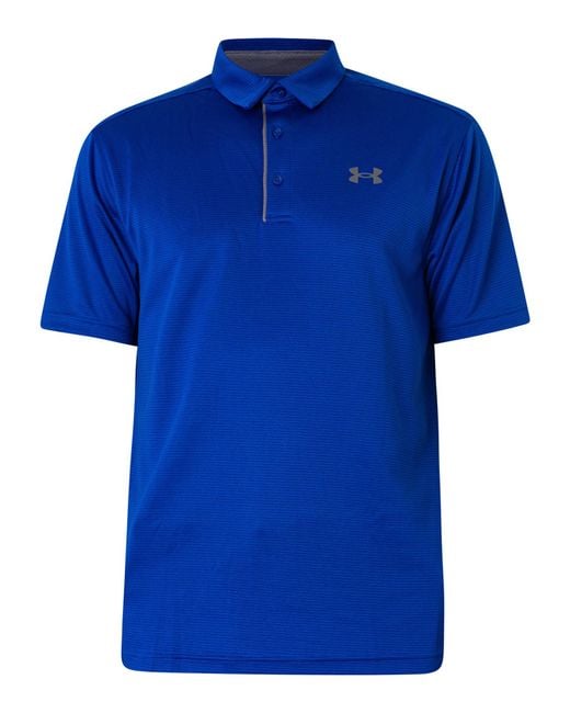 Under Armour Blue Tech Polo Shirt for men