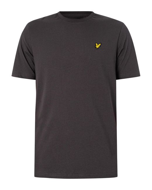 Lyle & Scott Black Plain Logo T-shirt for men