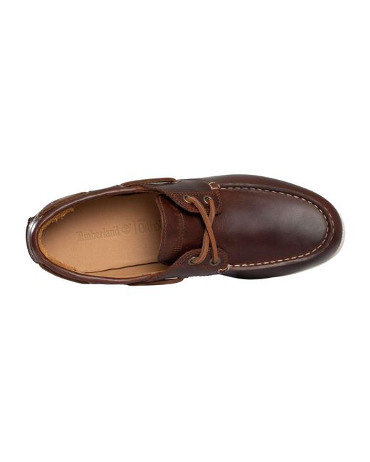 Timberland Brown Cedar Bay Essential Leather Boat Shoe for men