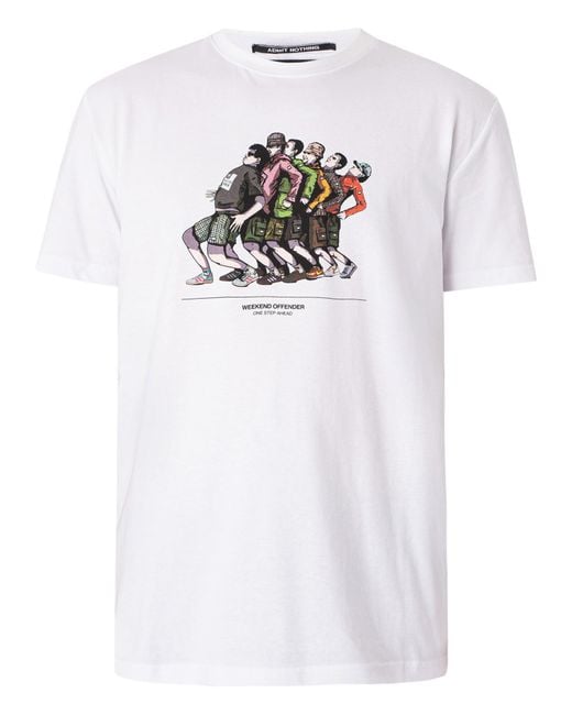 Weekend Offender White Madness Graphic T-shirt for men